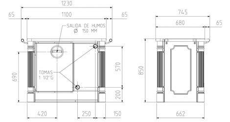 COCINA DE LEÑA CALEFACTORA HERGOM MODELO L-09 CCE