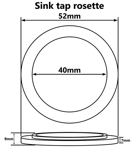 Cocina Grifo Base Anillo Empaquetadora Lavadora Rosetón Plástico Cromado