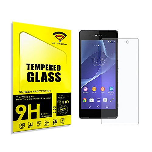 cogac ACTECOM® Protector DE Pantalla para Sony Xperia Z1 0.2mm Cristal Vidrio Templado