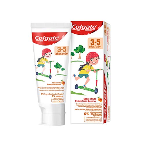 Colgate Niños 3-5 años anticaries, Pasta de Dientes infantil, sabor a fruta - Pack 12 uds x 50ml