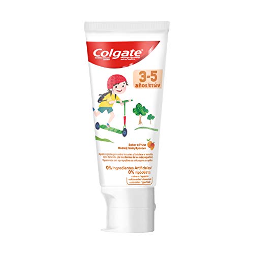 Colgate Niños 3-5 años anticaries, Pasta de Dientes infantil, sabor a fruta - Pack 12 uds x 50ml