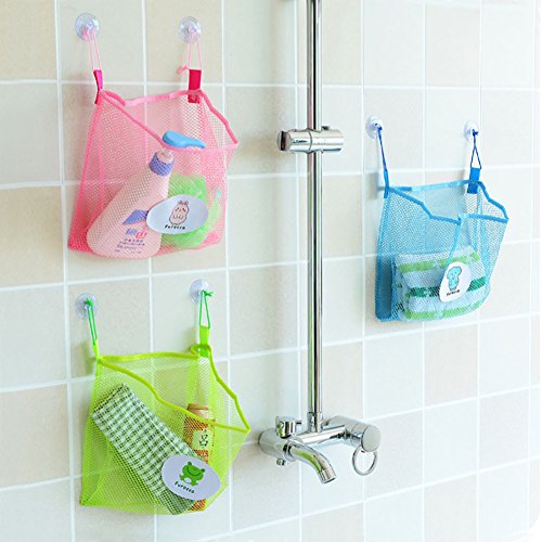 collectsound - Bolsa organizadora de baño con Ventosa para el baño, Juguete y Bolsa de Malla, Azul Celeste