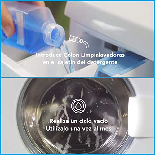 Colon Limpialavadoras - Limpiador de lavadora y antiolor - pack de 2 usos