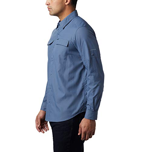 Columbia Silver Ridge 2.0 Camisa de Manga Larga, Hombre, Azul (Mountain), M