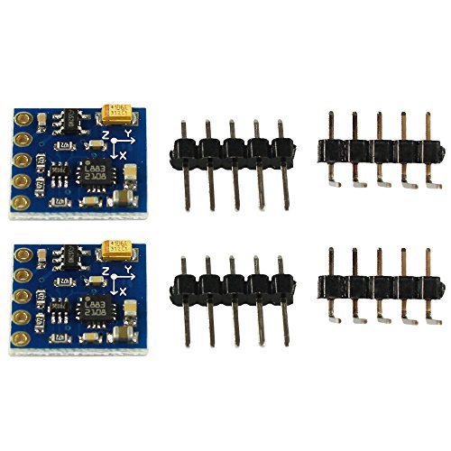 com-four® 2X GY-271 Compass Module 3-Axis Compass Magnetic Sensor 3.3-5V para Arduino (02 Piezas)