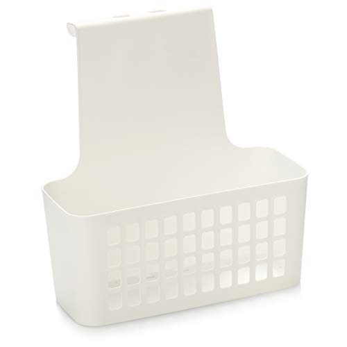 com-four® Cesta Colgante 2X, Caja de Almacenamiento Robusta de plástico, Organizador para Cocina, baño y Armario, Estante Colgante Estable y Ligero para Puertas