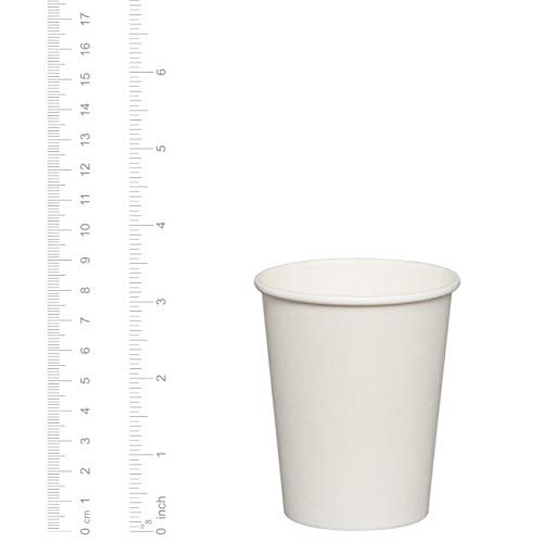 Comfy Package [Pack de 100-236,5 ml - 8 oz] - Vasos Desechables de Papel Blanco - para Bebidas Calientes