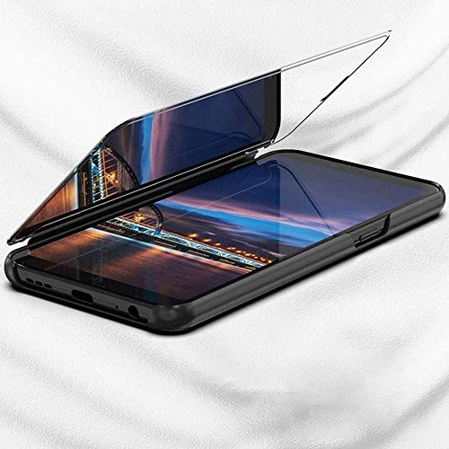 Compatible con Samsung Galaxy A21S (A217F) espejo reflectante LIBRO MIRROR STAND protección cobertura total a doble cara 360° Full Body visualización llamada Rosa