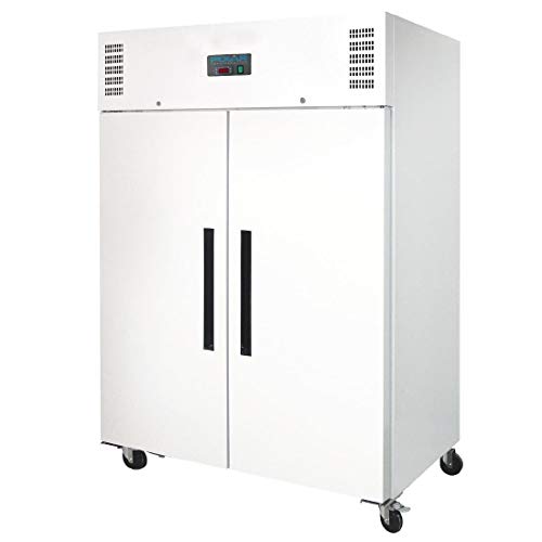 Congelador comercial de doble puerta polar blanco 1200 litros restaurante catering