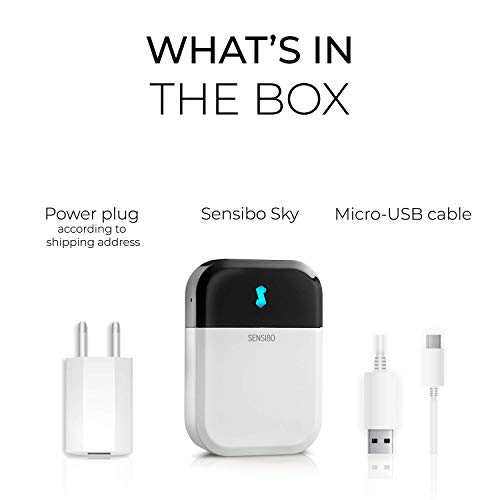Controlador de aire acondicionado Sensibo Sky, Wi-Fi, compatible con iOS y Android. Compatible con Amazon Alexa y Google Home