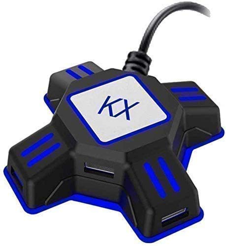 Convertidor de Teclado y Ratón Adaptador de Controlador de Gamepad KX Gaming Teclado y Mouse USB Adaptador Compatible con Switch/PS4/PS3/Xbox One