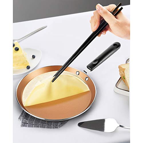 Cookware home Pan Crepe, Antiadherente Recubierto Crepe máquina de Crepes Pan for encimera de Gas y la Placa de inducción, de Aluminio (Size : 18 * 2cm)