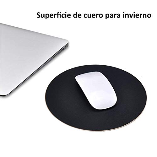 COOLEAD Aluminio Alfombrilla de Ratón Redonda Gaming Mouse Pad Superficie Impermeable y Base de PU Antideslizante Mousepad Metal Juegos Mouse Mat Cojín de Ratón para Oficina PC Ordenador Computer