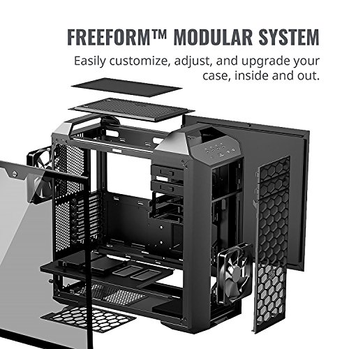 Cooler Master MasterCase MC500 - Cajas de ordenador de sobremesa 'E-ATX, ATX, mATX, mini-ITX, FreeForm Modular System, Panel lateral de vidrio templado' MCM-M500-KG5N-S00