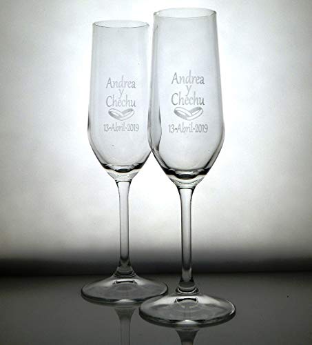 Copas de Cava ANILLOS BODA. Regalo de boda, aniversario y celebraciones. Copas de cava en estuche de presentación. Regalo bonito, elegante y práctico. O puede elegir entre los otros diseños.