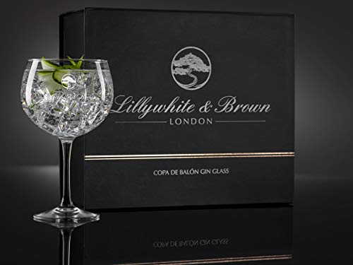 Copas de Ginebra Premium de Lillywhite & Brown – Copas de Balón Grandes de Cóctel, Vino o G&T – Juego de 2 – (680ml)