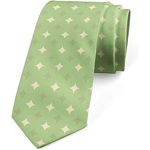 Corbata para hombre, motivo moderno simétrico, 8 cm, cáscara de huevo verde pistacho