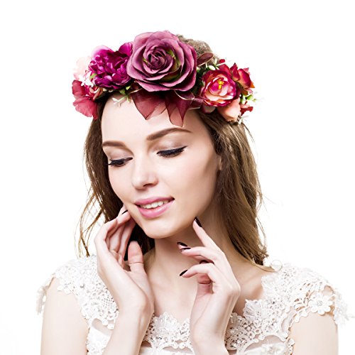 Corona de Ever Fairy® de estilo griego, rústico y natural Flower Crown - A Talla única