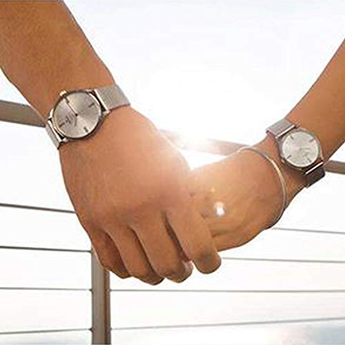 Correas para Relojes de Acero Inoxidable Milanese Mesh Correa de Reloj Magnética Reemplazo de la Banda de Reloj de Pulsera de Malla de Acero Inoxidable para Hombres y Mujeres (20mm, Plata)