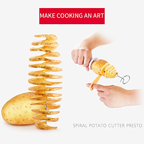 Cortador de Patatas Ondulado y Cortador Espiral De Patata Presto Crinkle Choppers French Fries Chips Cuchillos de cortar cero Acero Inoxidable para Frutas Vegetales Zanahorias Pepinos Salad