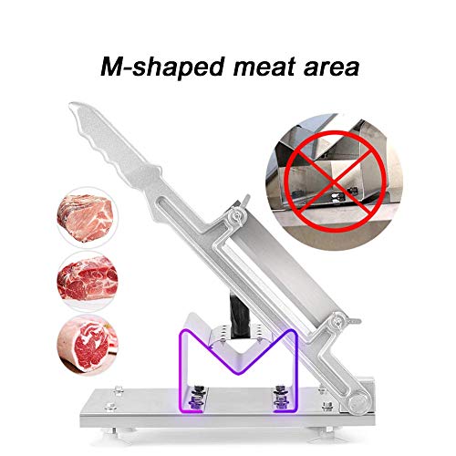 Cortadora De Carne Congelada Manual Industrial Rebanadora De Carne Acero Inoxidable Para Cortar Cordero Ternera Verduras ST200 Con Grosor De Corte 0.3-8 Mm