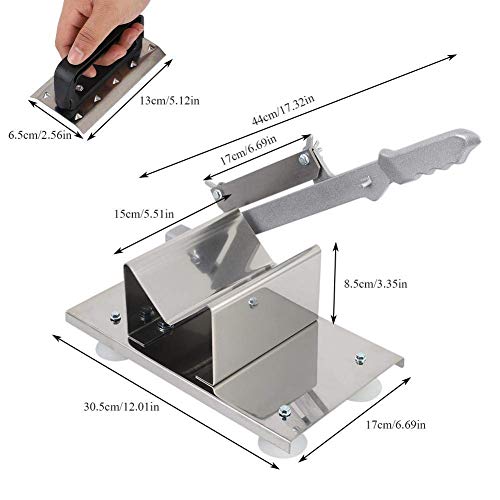 Cortadora De Carne Congelada Manual Industrial Rebanadora De Carne Acero Inoxidable Para Cortar Cordero Ternera Verduras ST200 Con Grosor De Corte 0.3-8 Mm