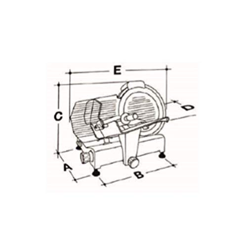 Cortadora de Embutidos cuchilla 300 mm y Potencia 380W con Base de Aluminio Fundido y Barnizado PEKIN CF-300