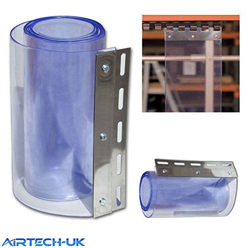 Cortina de tira Airtech para la puerta del congelador, 1 m x 2 m, pvc, Morado, 1 m x 2 m