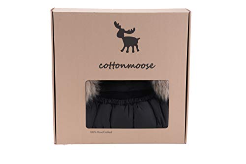 Cottonmoose Moose Saco de invierno dormir térmico para carrito silla de bebé universal abrigo polar (422 Moose Black-Black)