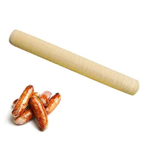 Courti Tripa De Salchicha 14Mx20MM Envoltura De Colágeno De Salchicha De Jamón, Envoltura De Colágeno para Salchichas Secas Asadas/Hot Dog