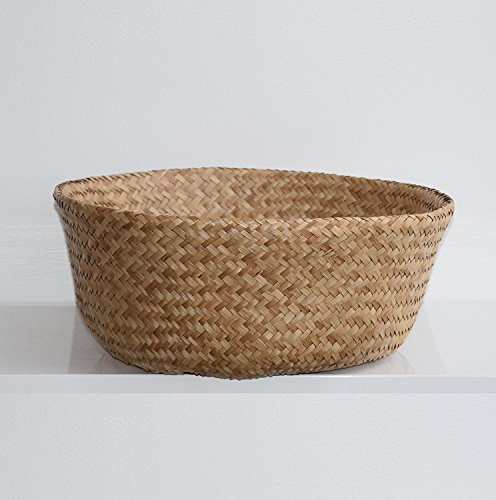 Cozywind Natural Cesta Tejida a Mano, Plegable Cesto de Almacenamiento para la Colada, Flores, Plantas, Juguetes, 45cm x 35cm (XL)