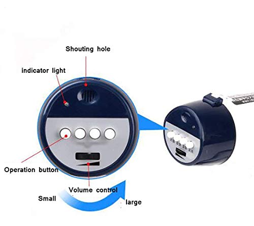 CPAZT Potente portátil Plegable Talk megáfono con la manija Plegable Volumen Ajustable Loud del Altavoz del Amplificador, Apto for Actividades al Aire Libre, guías de Turismo, escuelas, etc. YCLIN