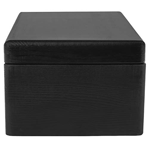 Creative Deco Negro Grande Caja de Madera para Juguetes | 30 x 20 x 14 cm (+/-1cm) | con Tapa Cofre para Decorar | para Almacenar Documentos, Objetos de Valor, Herramientas