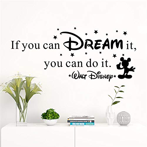 Creative If You Can Dream It You Can Do It Letters Wall Decals Bedroom Home Decor Wall Stickers Vinyl Mural Art 92 * 40Cm