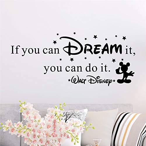 Creative If You Can Dream It You Can Do It Letters Wall Decals Bedroom Home Decor Wall Stickers Vinyl Mural Art 92 * 40Cm