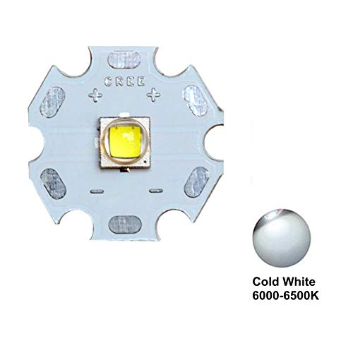 CREE XML2 XM-L2 T6, Maidodo 10W LED de alta potencia diodo emisor COB de alta potencia LED chips de lámpara, 20 mm PCB para bricolaje, aluminio, Blanco frío,10 piezas