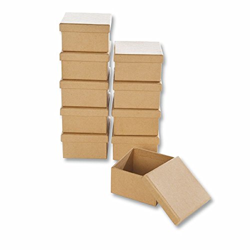 Creleo 790258 de cartón para-de Cajas de Rectangular de Manualidades y de Cajas con Tapa, 10 pcs, 7,5 x 4,5 cm