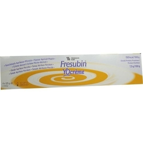 Crema de yoga FRESUBIN para albaricoque, melocotón, 4 x 125 g