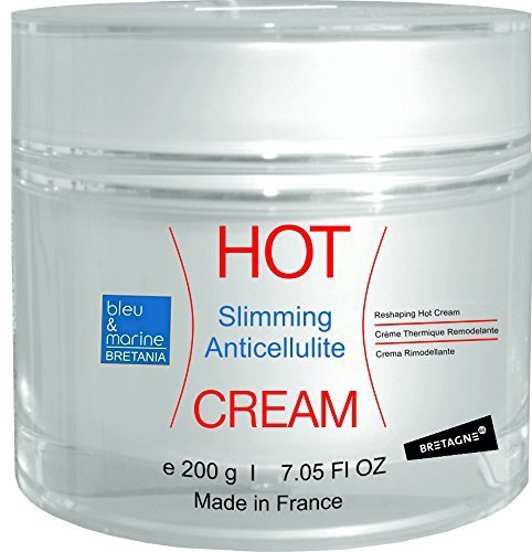 CREMA HOT Anti Celulitis Adelgazante 200 ml ● CREMA TÉRMICA con Algas, Café y Canela ● Efecto Calor Drenante y Quema Grasa ● Reductor para Abdominales marcados Hombres ● Moldear la Silueta ● Deporte