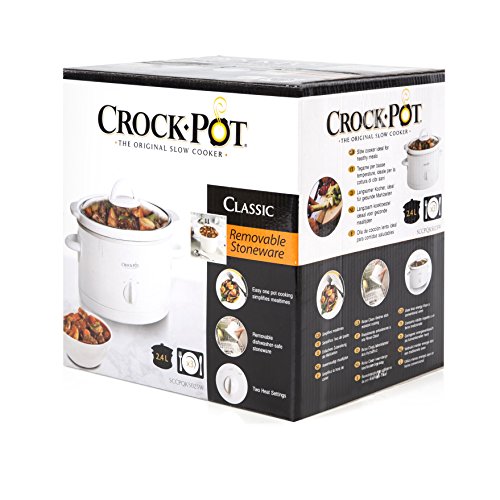 Crock Pot - Crock -pot de cocción lenta, 2.4 litros - blanco