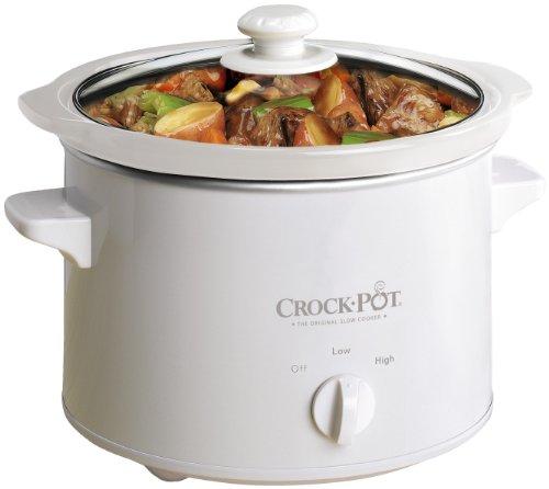 Crock Pot - Crock -pot de cocción lenta, 2.4 litros - blanco