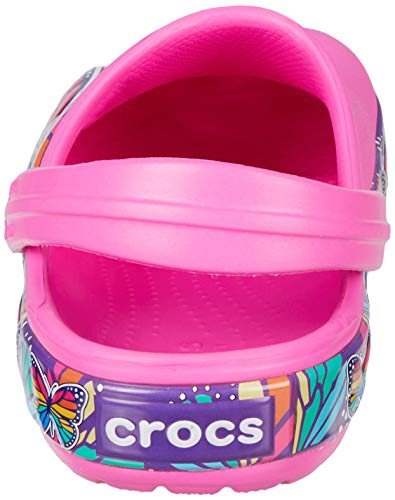 crocs 206158 Fun Lab - Sandalias para niña, diseño de mariposa, color Rosa, talla 34/35 EU