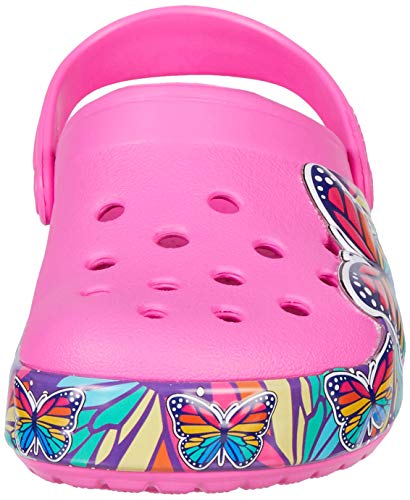 crocs 206158 Fun Lab - Sandalias para niña, diseño de mariposa, color Rosa, talla 34/35 EU