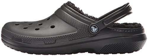 Crocs Classic Lined Clog, Zuecos Unisex Adulto, Negro (Black/Black), 45/46 EU