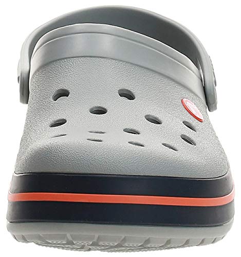 Crocs Crocband U, Zuecos Unisex Adulto, Gris (Light Grey-Navy), 42-43 EU