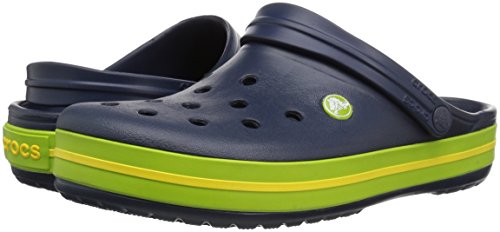 Crocs Crocband, Zuecos Unisex Adulto, Azul (Navy/Volt Green/Lemon), 45/46 EU