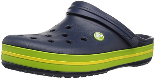 Crocs Crocband, Zuecos Unisex Adulto, Azul (Navy/Volt Green/Lemon), 45/46 EU