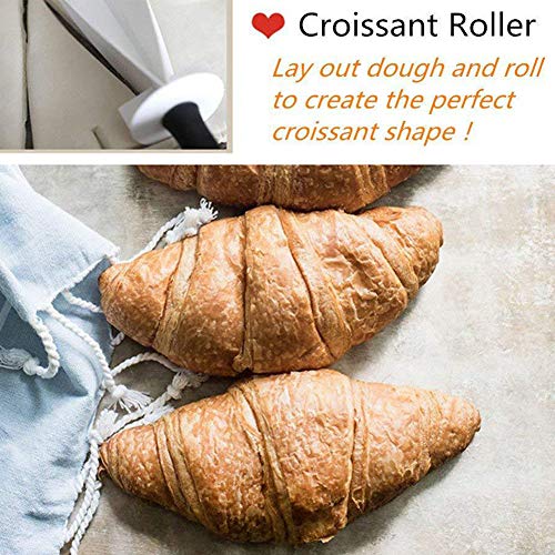 Croissant – Rodillo antiadherente – plástico multifuncional para tartas, masa y repostería