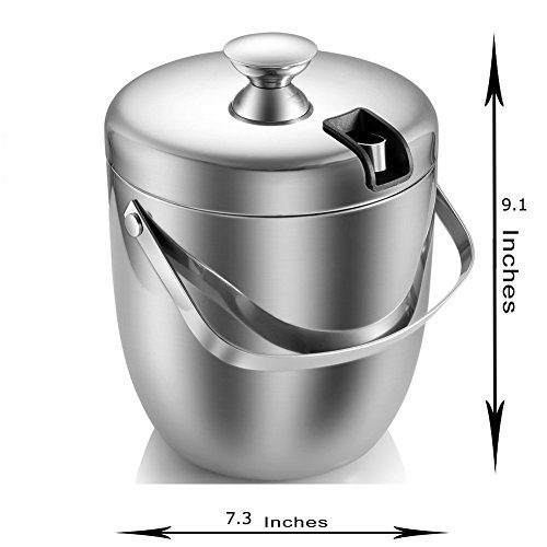 Cubitera con aislamiento de acero inoxidable doble plata