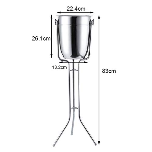 Cubiteras Frigorífico Con Cubitera de Hielo Tina de bebidas de acero inoxidable con soporte, soporte for bebidas for fiestas - Uso en exteriores o interiores - Independiente Champagne Vino Bebidas Cer